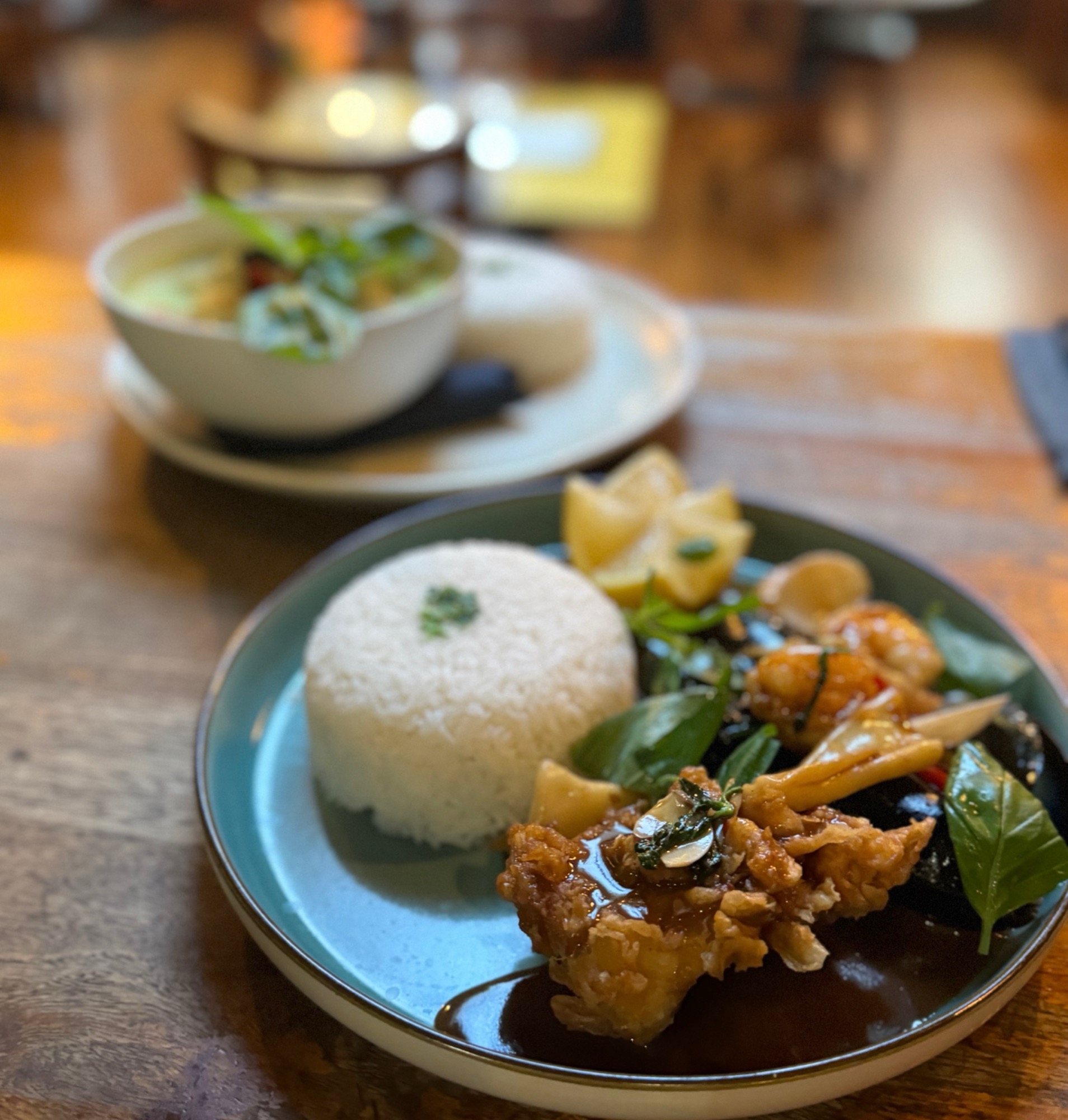 Thai-inspired dish at The Blacksmiths Arms